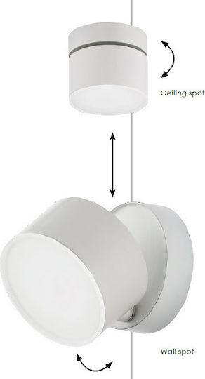 Viokef Nod Μονό LED Σποτ σε Λευκό Χρώμα Viokef Nod Μονό LED Σποτ σε Λευκό Χρώμα