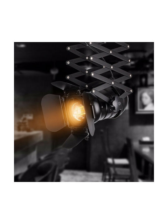 GloboStar Broadway Single Spot with Socket E27 in Black Color