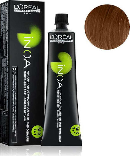 L'Oréal Professionnel Inoa Βαφή Μαλλιών Χωρίς Αμμωνία 7.4 Ξανθό Χαλκίνο 60ml