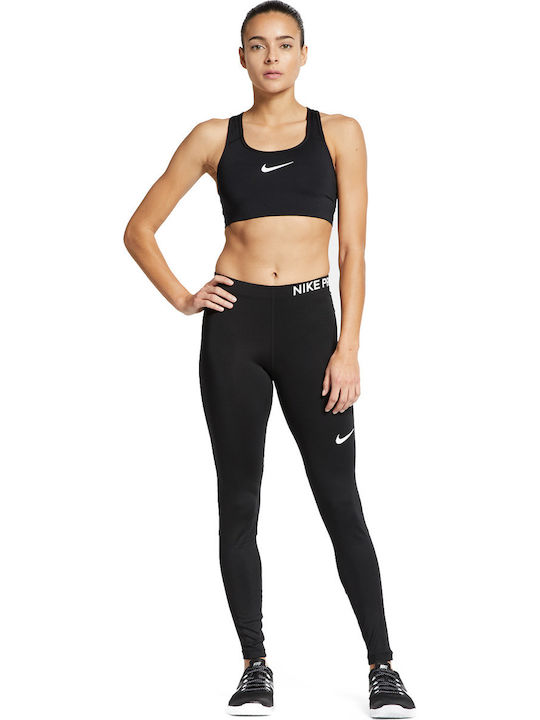 Pro Classic Swoosh Damen Sport-BH Schwarz