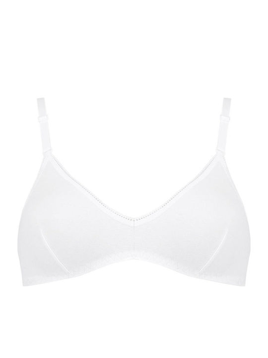 24/7 Cotton N Λευκό Σουτιέν χωρίς Ενίσχυση & χωρίς Μπανέλες