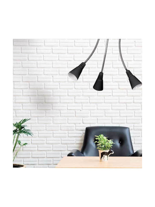 Elmark BRAD Triple Spot with Socket E14 in Black Color