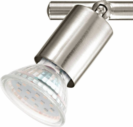 Eglo Buzz Double Spot with Socket GU10 in Silver Color