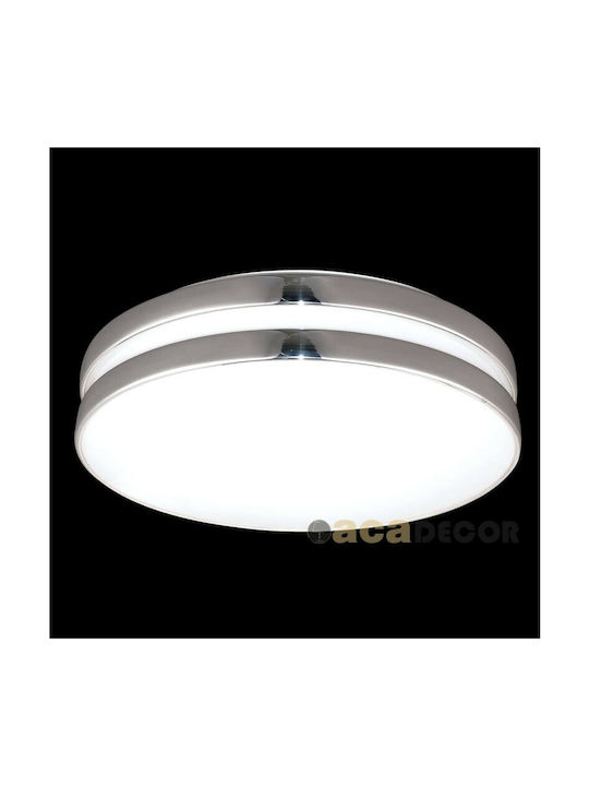 Aca Modern Metallic Ceiling Mount Light with Socket E27 in Silver color 40pcs