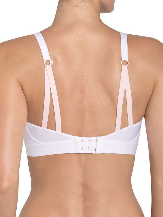 Triaction Free Motion Athletic Athletic Bra without Underwire White