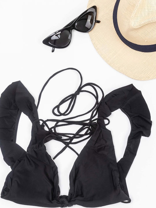 BP-2114 Off Shoulder Bikini Top Black