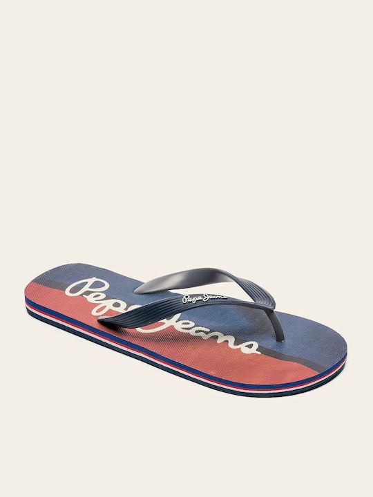 Hawi Watercolor Men's Flip Flops Blue
