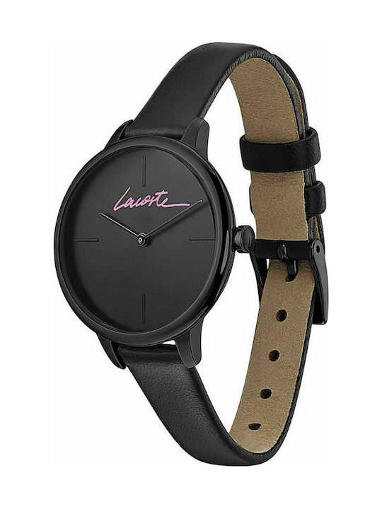 Lacoste Cannes Watch with Black Leather Strap