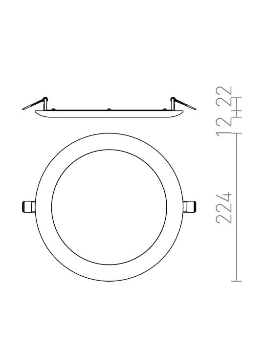 Rendl Light Studio Dada 23 Round Recessed LED Panel