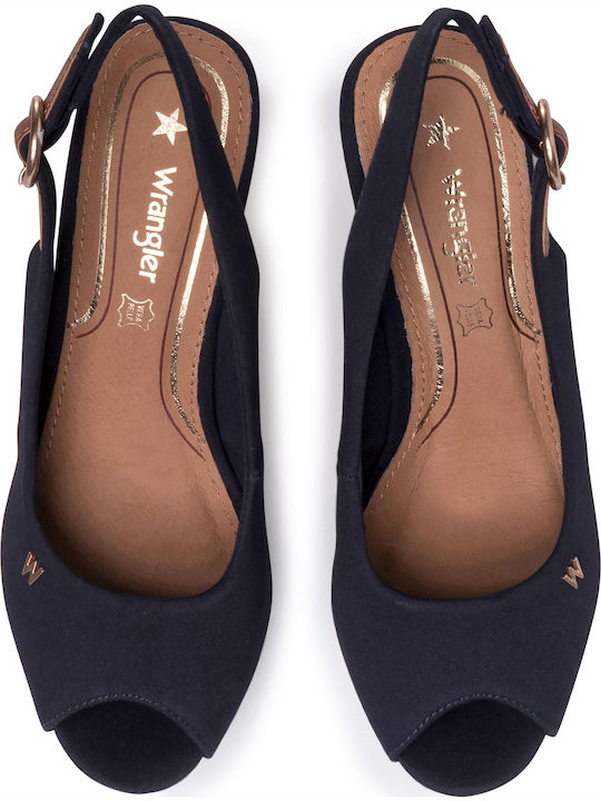 Jazz Raval Damenplattformen Marineblau
