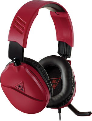 Turtle Beach Recon 70 Over Ear Gaming Headset με σύνδεση 3.5mm Midnight Red