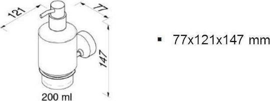 Geesa Series 2716 Επιτοίχιο Dispenser Γυάλινο Ασημί 200ml