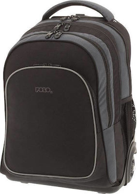Polo Compact Σχολική Τσάντα Τρόλεϊ Δημοτικού σε Μαύρο χρώμα 35lt