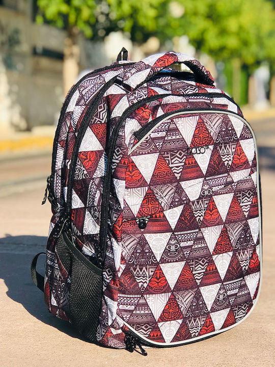 Polo Patterns Σχολική Τσάντα Πλάτης Γυμνασίου - Λυκείου Πολύχρωμη 30lt