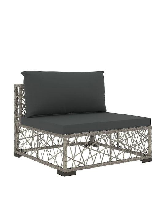 Canapea De Colț Pentru Exterior Din Rattan Cu Perne 70x70x52.5cm