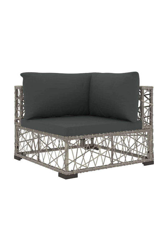Canapea De Colț Pentru Exterior Din Rattan Cu Perne 70x70x52.5cm