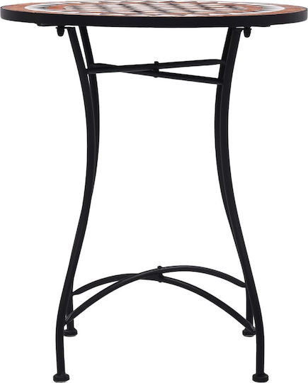 Garten- und Outdoor-Möbelsets für kleinen Raum Bistro Μωσαϊκό 3 Stück Τερακότα