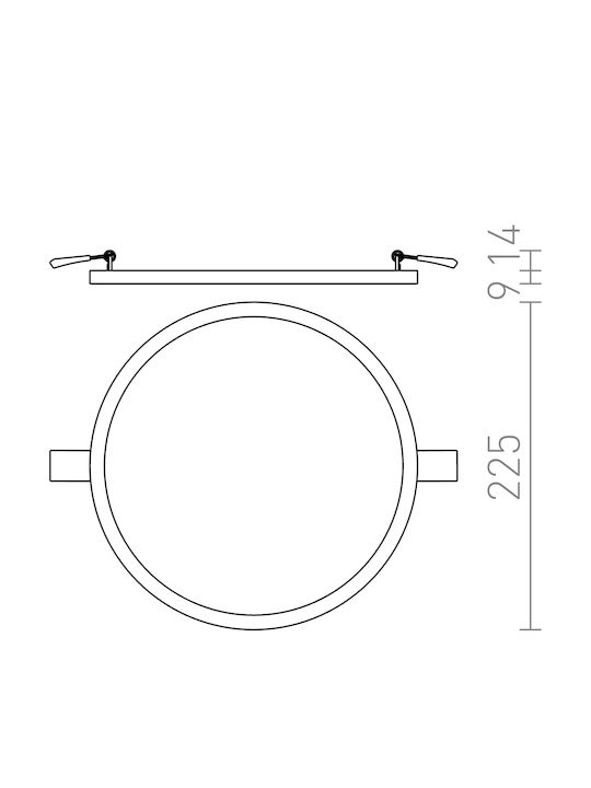 Rendl Light Studio Hue R 22 Dimm Recessed LED Panel