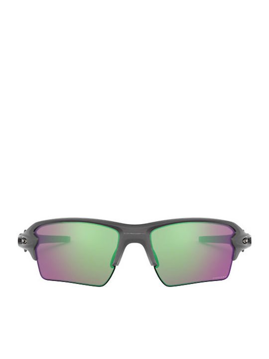 Oakley Flak 2.0 XL Sonnenbrillen mit Gray Rahmen und Grün Spiegel Linse OO9188-F3