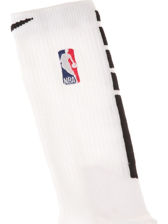 Nike Elite NBA Μπασκετικές Κάλτσες Λευκές 1 Ζεύγος