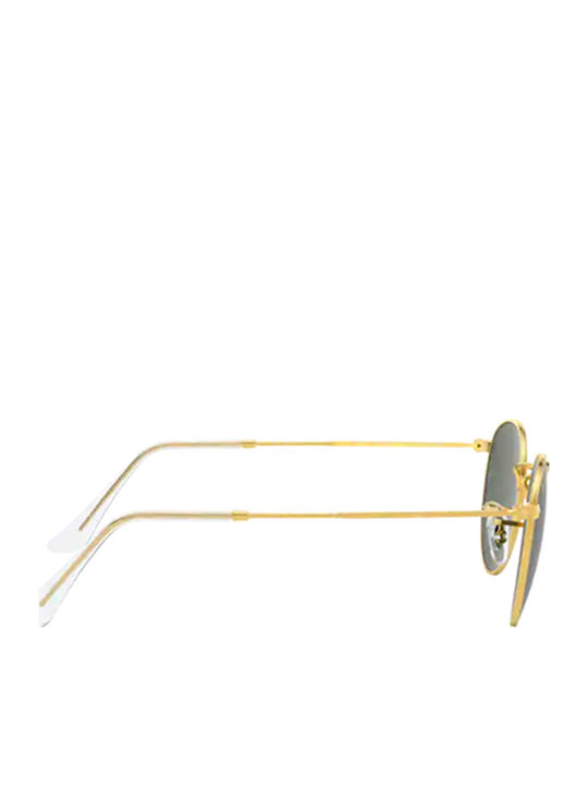 Ray Ban Round Metal Unisex Sunglasses with Gold Metal Frame and Green Lens RB3447 9196/31