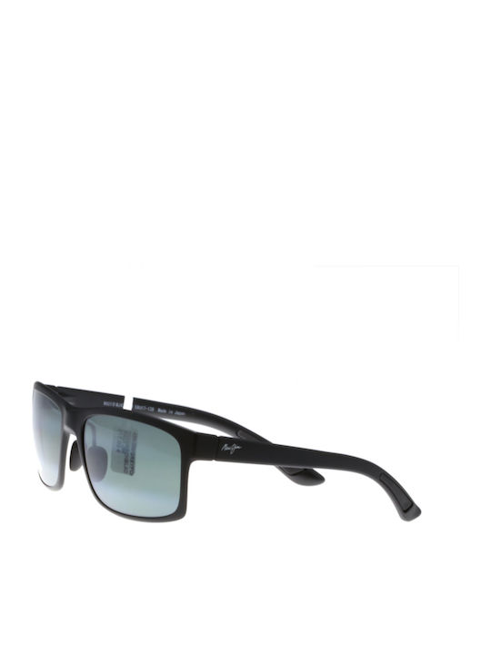 Maui Jim Herren Sonnenbrille mit Schwarz Kunststoff Gestell und Schwarz Polarisiert Spiegel Linse
