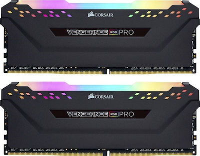 Corsair Vengeance RGB Pro 16ГБ DDR4 RAM с 2 модула (2x8GB) и Скорост 3200 за Настолен компютър