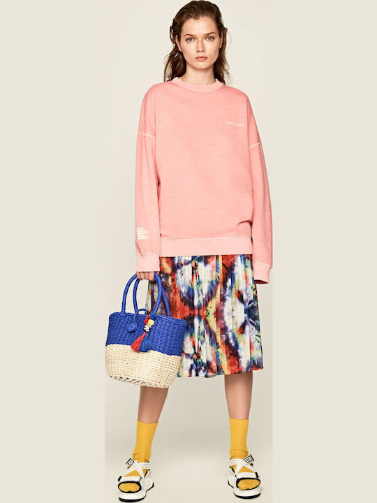 Dora Pleated High-waisted Midi Skirt Floral Multicolored