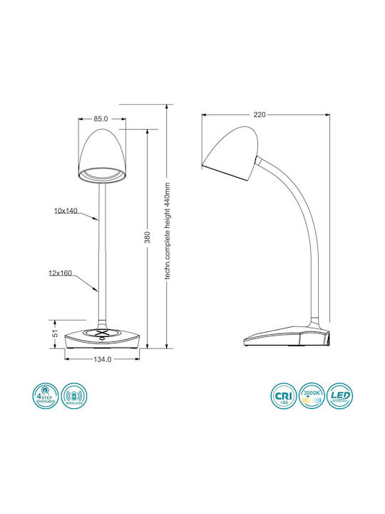 Trio Lighting Load LED Lumină de Birou în Culoarea Alb