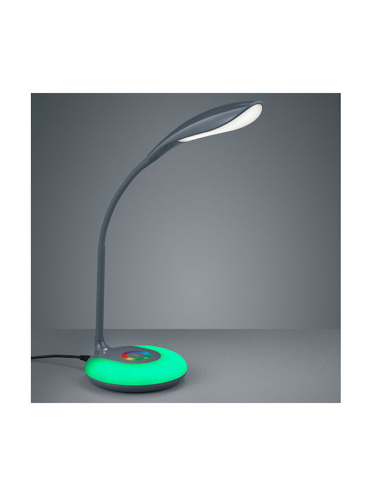 Trio Lighting Krait LED Schreibtischlampe mit flexiblem Arm in Gray Farbe