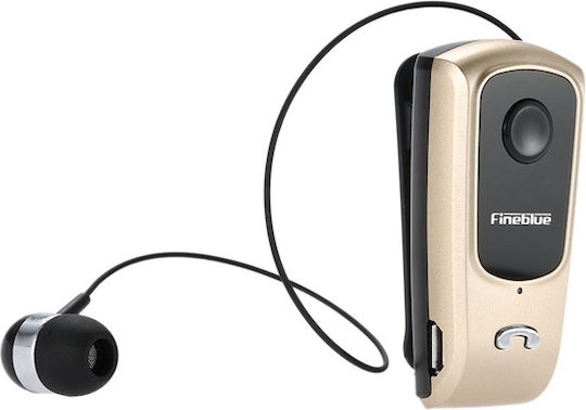 Fineblue F920 In-ear Bluetooth Handsfree Ακουστικό Πέτου Χρυσό