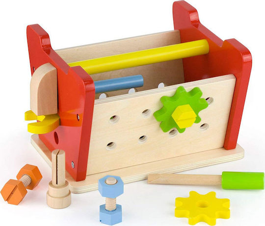 Viga Toys Kids Workbench Wooden Carpenter's Bench with Wooden Accessories made of Wood for 5+ Years Old 51621