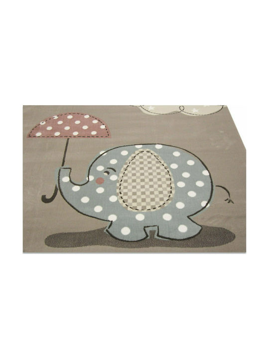 Tzikas Carpets 19424-095 Παιδικό Χαλί Σύννεφα Καφέ 133x190cm Πάχους 11mm
