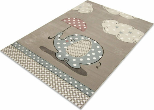 Tzikas Carpets 19424-095 Kinder Teppich Wolken Braun 133x190cm Dicke 11mm