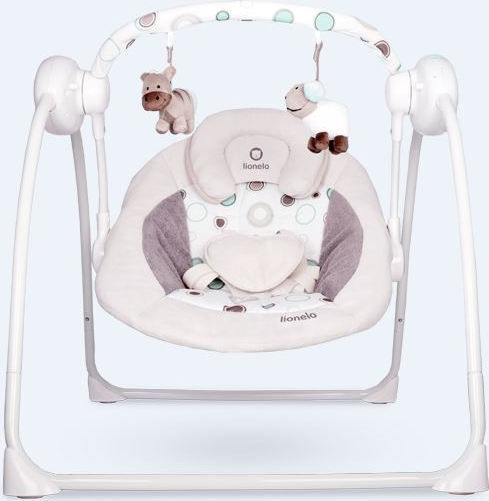 Lionelo Electric Relax pentru Bebeluși Leagăn Ruben cu Muzică Alb pentru Copil până la 12kg