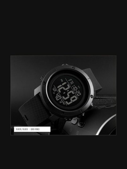 Skmei 1426 Ψηφιακό Ανδρικό Ρολόι 46mm Μπαταρίας με Μαύρο Καουτσούκ Λουράκι