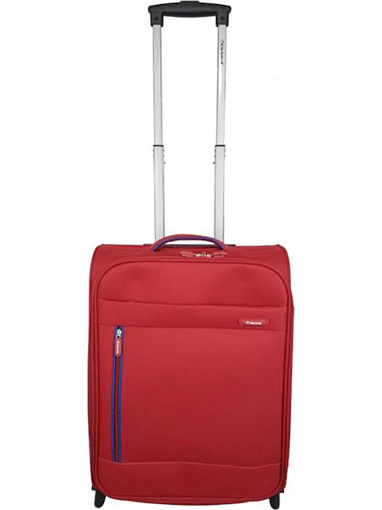 Diplomat Small The Light Collection Cabin Fabric Red Suitcase With 2 Wheels Height 55cm