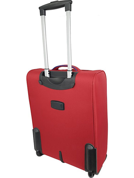 Diplomat Small The Light Collection Cabin Fabric Red Suitcase With 2 Wheels Height 55cm