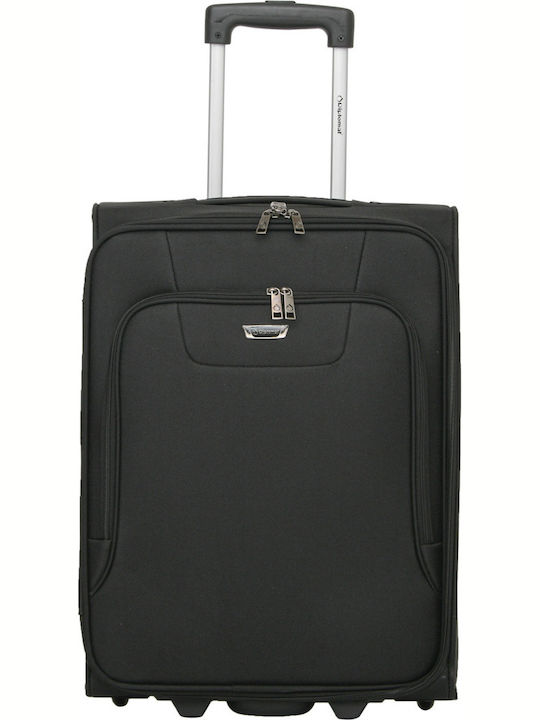 Diplomat Small The Vienna Collection Cabin Fabric Suitcase Black with 2 Wheels Height 55cm