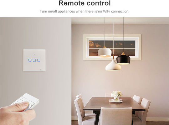 Sonoff RM433-R2 Стенен Стенен Прекъсвач Команди с Рамка Бял