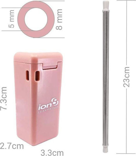 Ion8 ION8 Straw Metal Pink 1pcs