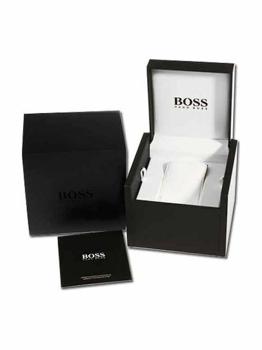 Boss Integrity Herrenuhr 43mm Chronograph Batterie mit Gold Metallarmband
