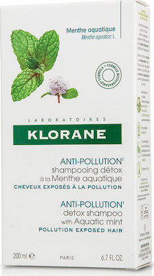 Klorane Aquatic Mint Shampoos Tiefenreinigung für Alle Haartypen 1x200ml