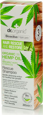 Dr.Organic Hemp Oil Rescue Șampoane de Reconstrucție/Nutriție pentru Fragil Păr 1x265ml