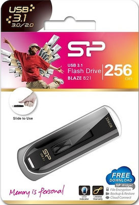 Silicon Power Blaze B21 256GB USB 3.1 Stick Black