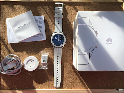 Huawei Watch GT Oțel inoxidabil 42mm cu pulsometru (Alb)