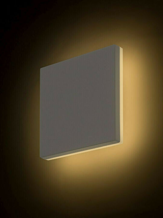 Rendl Light Studio Athi Επιτοίχια Εξωτερική Πλαφονιέρα LED IP54 9.6W με Θερμό Λευκό Φως 15x15x5εκ.