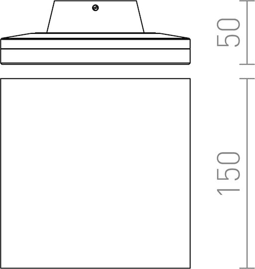 Rendl Light Studio Athi Επιτοίχια Εξωτερική Πλαφονιέρα LED IP54 9.6W με Θερμό Λευκό Φως 15x15x5εκ.