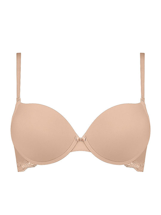 Lovely Micro Bra with Light Padding Underwire Beige