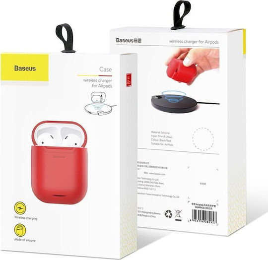 Baseus Anti-dust Wireless Protective Θήκη Σιλικόνης Case Κόκκινο για Apple AirPods